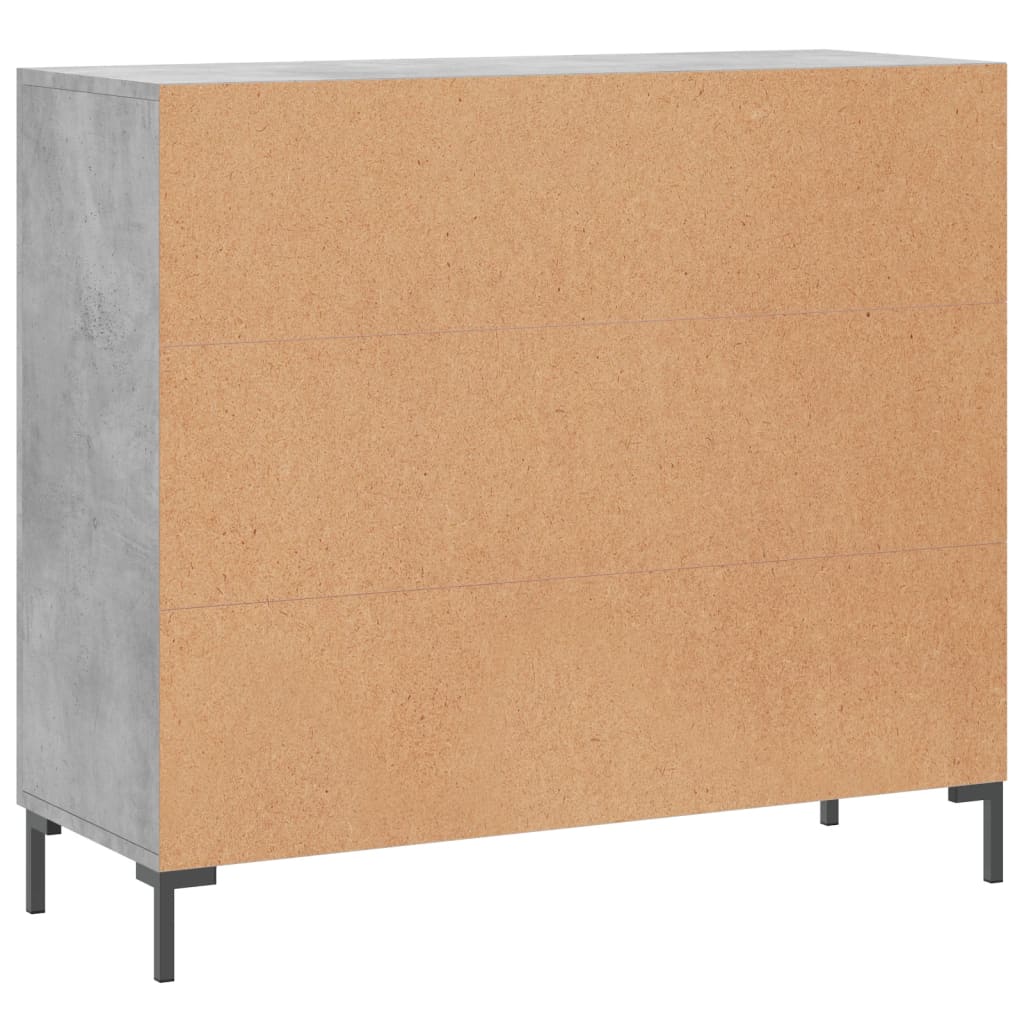 Credenza Grigio Cemento 90x34x80 cm in Legno Multistrato - homemem39