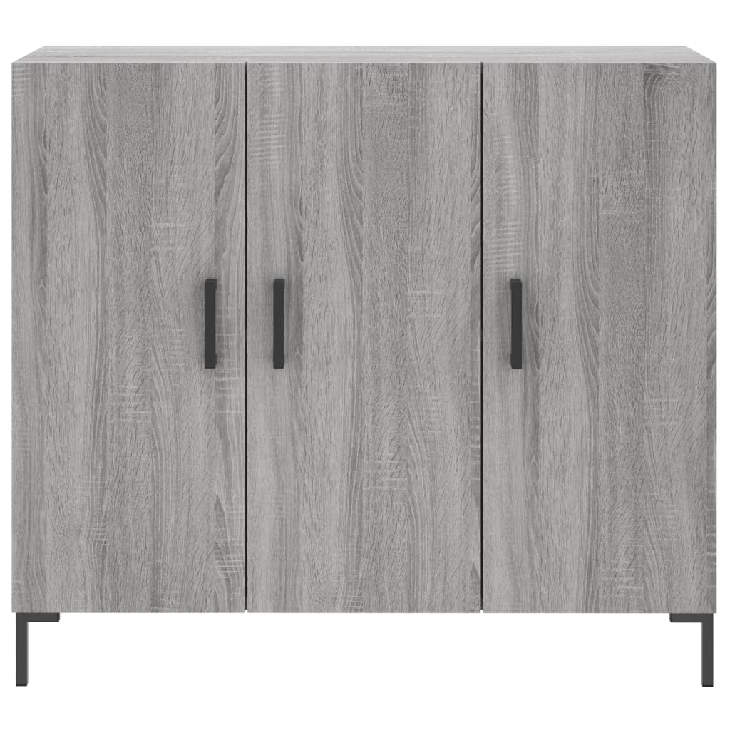 Credenza Grigio Sonoma 90x34x80 cm in Legno Multistrato - homemem39