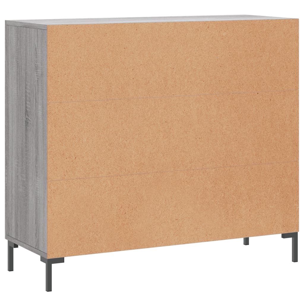 Credenza Grigio Sonoma 90x34x80 cm in Legno Multistrato - homemem39