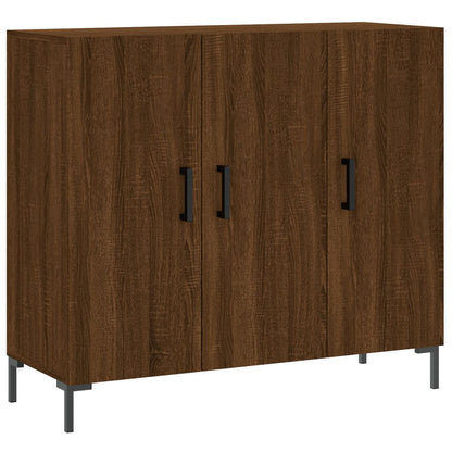 Credenza Rovere Marrone 90x34x80 cm in Legno Multistrato - homemem39