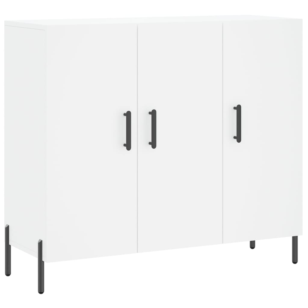 Credenza Bianca 90x34x80 cm in Legno Multistrato - homemem39