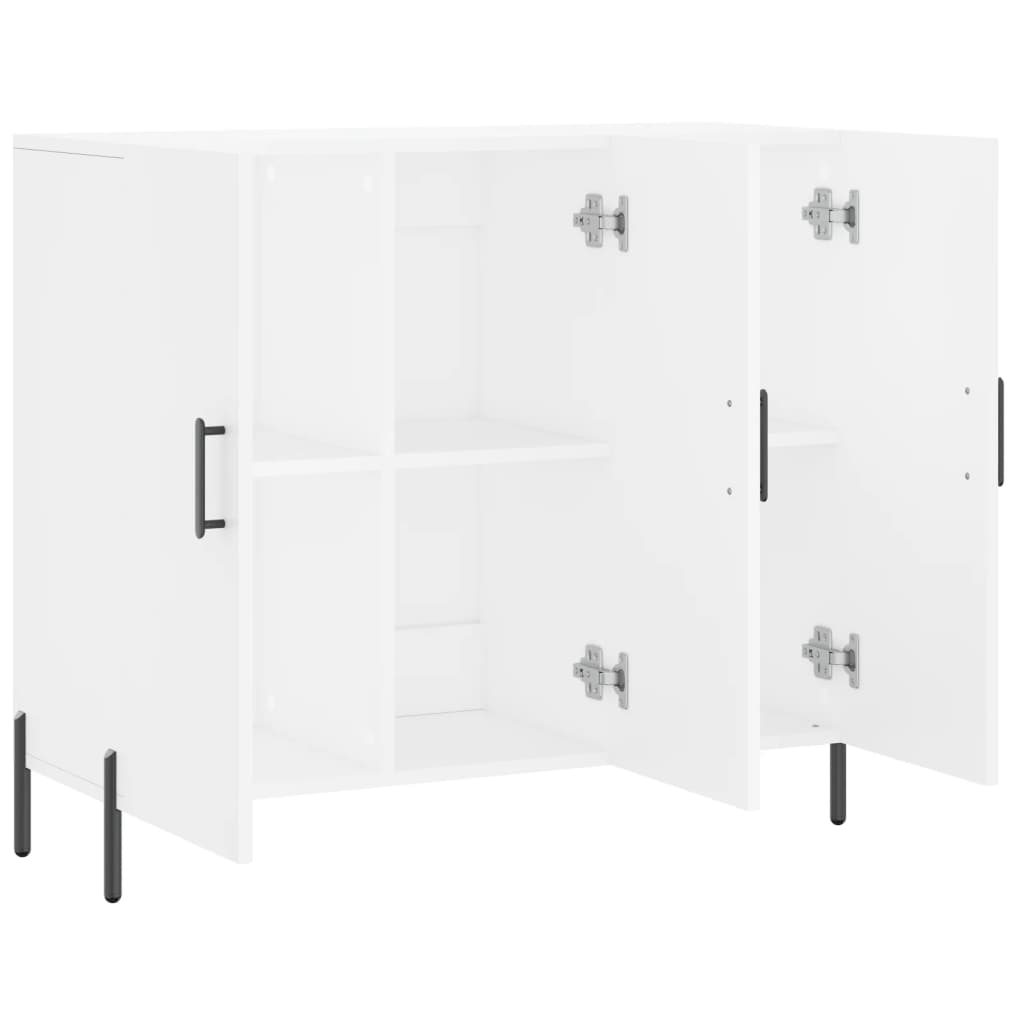 Credenza Bianca 90x34x80 cm in Legno Multistrato - homemem39