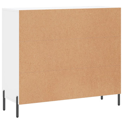 Credenza Bianca 90x34x80 cm in Legno Multistrato - homemem39