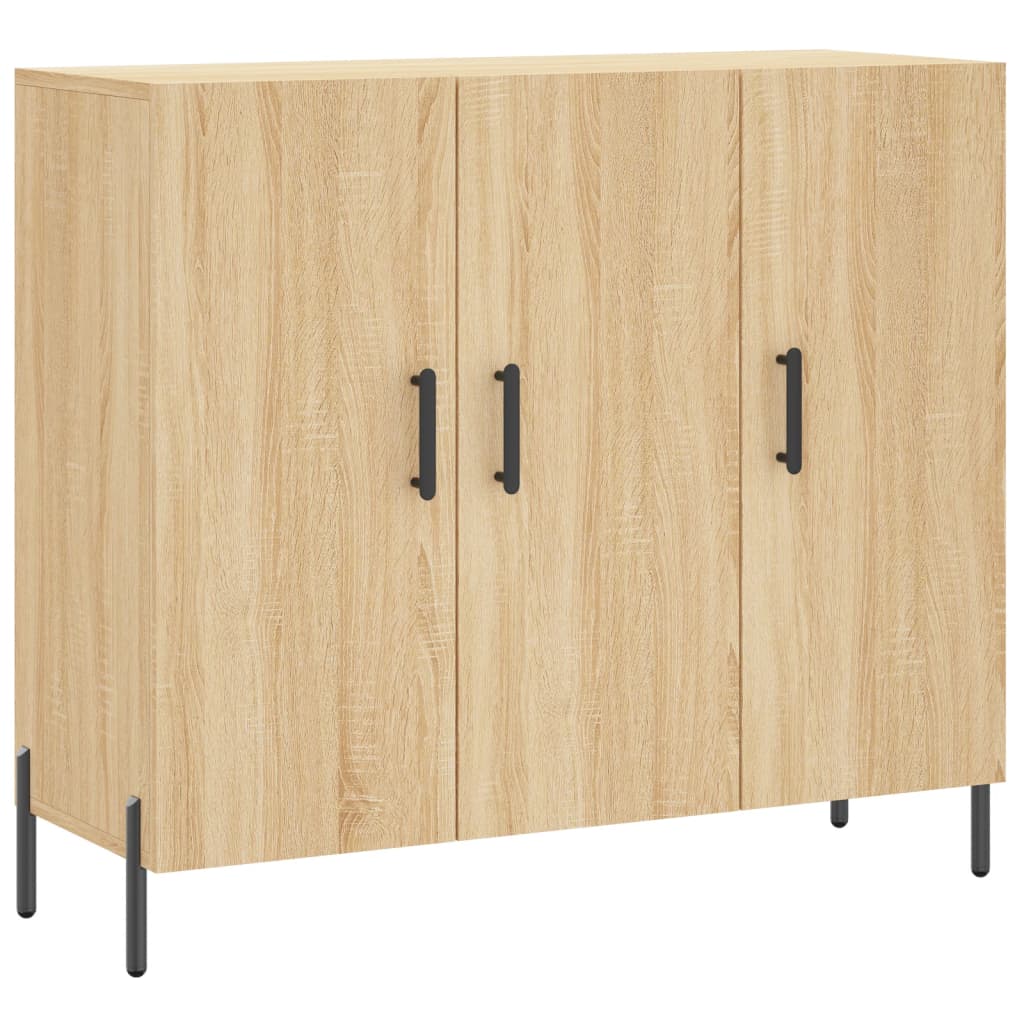 Credenza Rovere Sonoma 90x34x80 cm in Legno Multistrato - homemem39