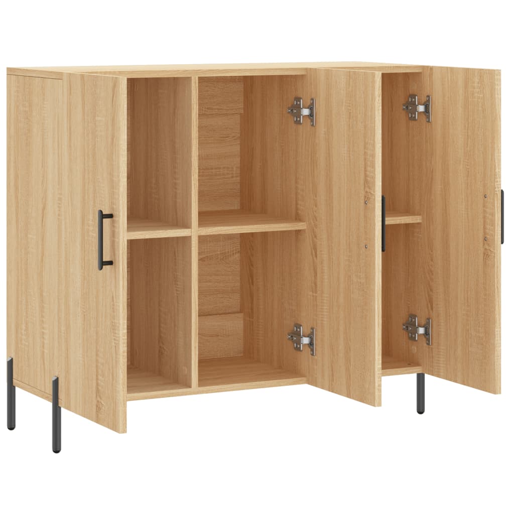 Credenza Rovere Sonoma 90x34x80 cm in Legno Multistrato - homemem39