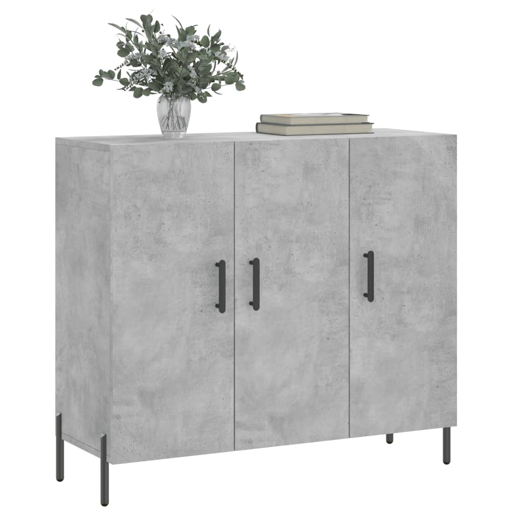 Credenza Grigio Cemento 90x34x80 cm in Legno Multistrato - homemem39