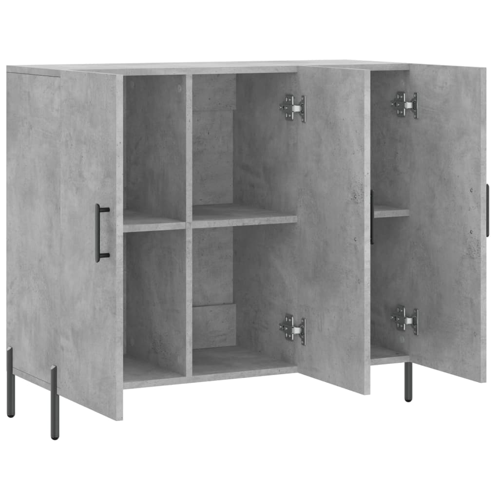 Credenza Grigio Cemento 90x34x80 cm in Legno Multistrato - homemem39