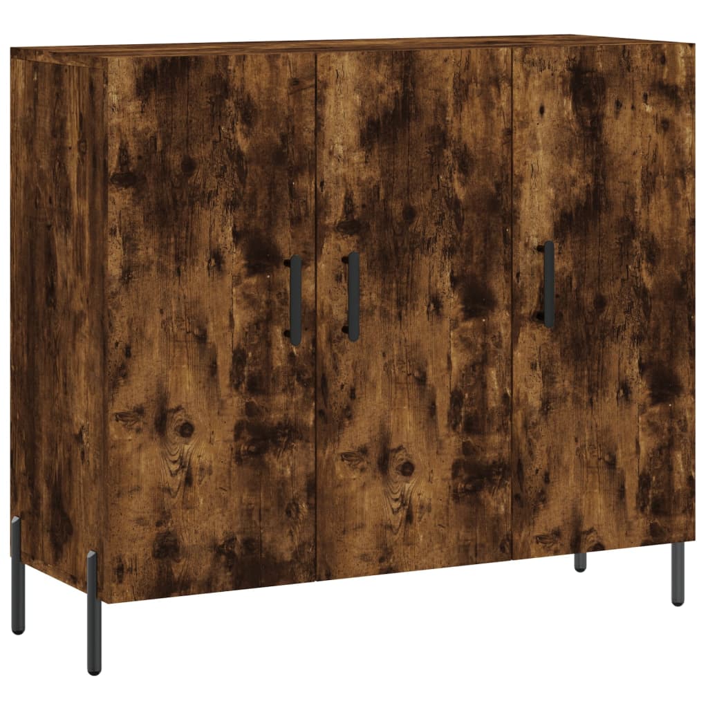 Credenza Rovere Fumo 90x34x80 cm in Legno Multistrato - homemem39