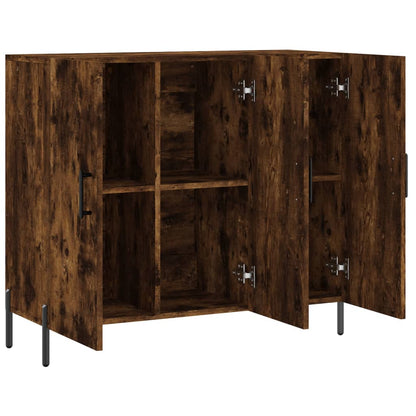 Credenza Rovere Fumo 90x34x80 cm in Legno Multistrato - homemem39