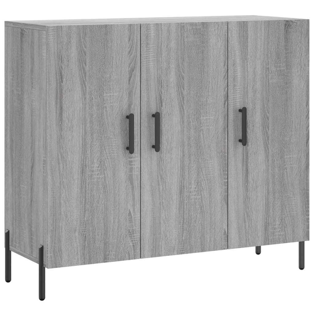 Credenza Grigio Sonoma 90x34x80 cm in Legno Multistrato - homemem39