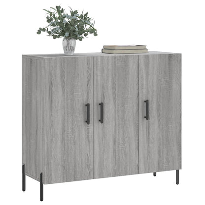 Credenza Grigio Sonoma 90x34x80 cm in Legno Multistrato - homemem39