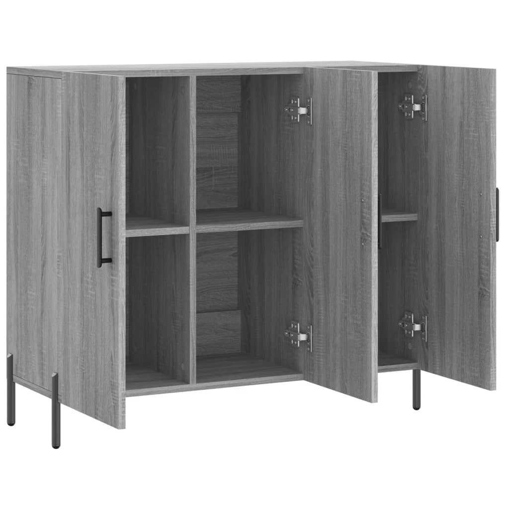 Credenza Grigio Sonoma 90x34x80 cm in Legno Multistrato - homemem39