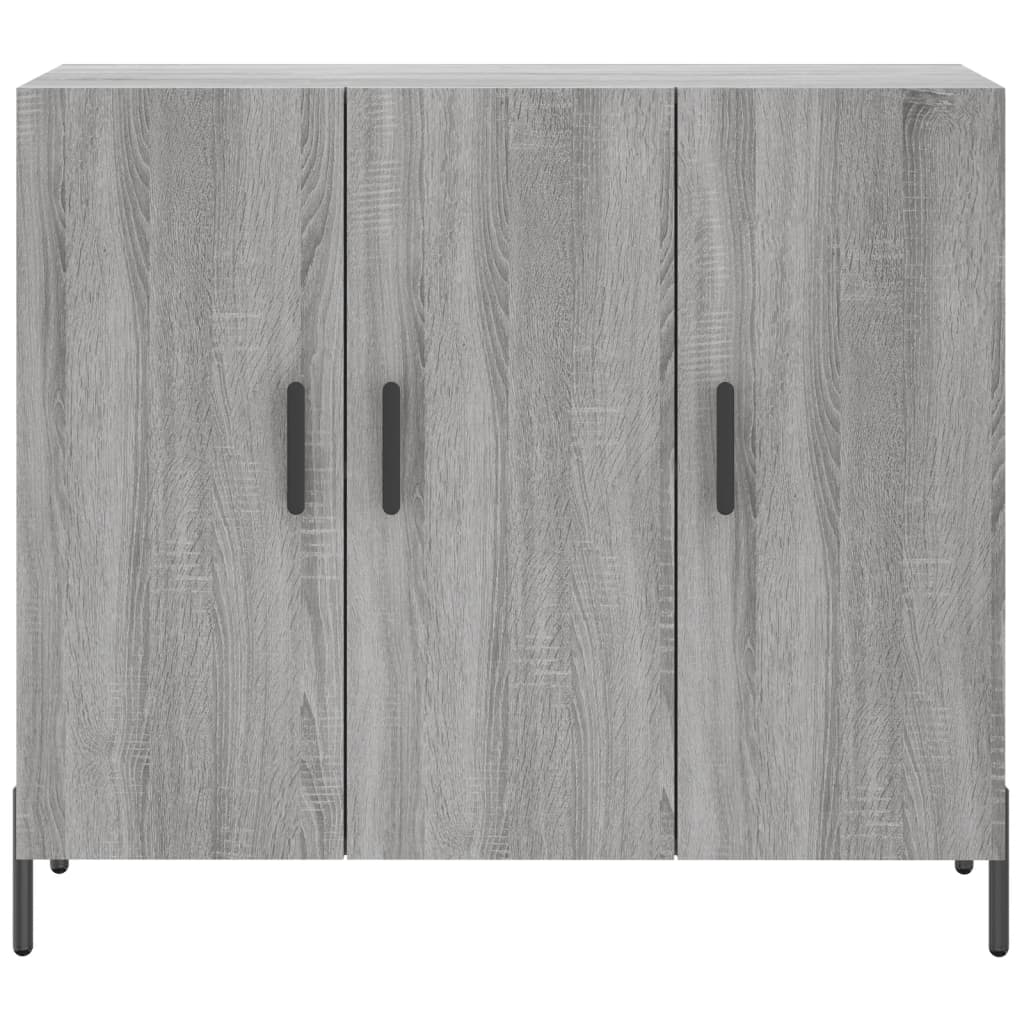 Credenza Grigio Sonoma 90x34x80 cm in Legno Multistrato - homemem39