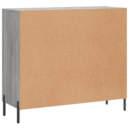 Credenza Grigio Sonoma 90x34x80 cm in Legno Multistrato - homemem39