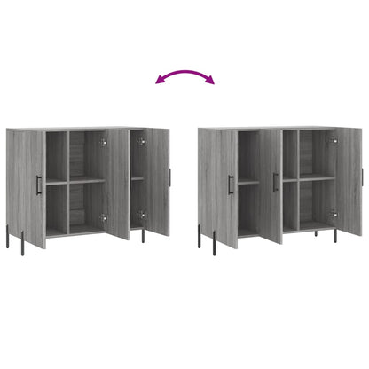 Credenza Grigio Sonoma 90x34x80 cm in Legno Multistrato - homemem39