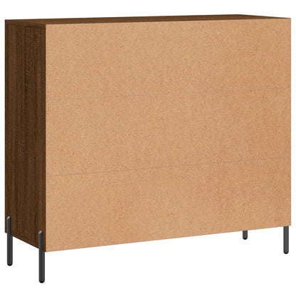 Credenza Rovere Marrone 90x34x80 cm in Legno Multistrato - homemem39