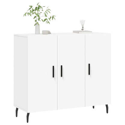 Credenza Bianca 90x34x80 cm in Legno Multistrato - homemem39