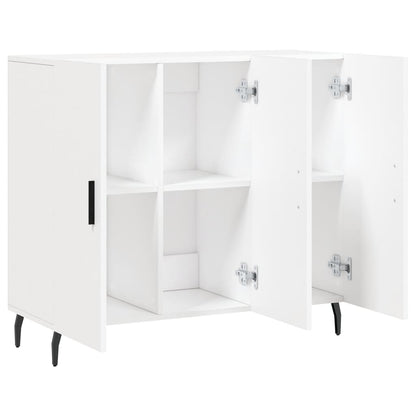 Credenza Bianca 90x34x80 cm in Legno Multistrato - homemem39