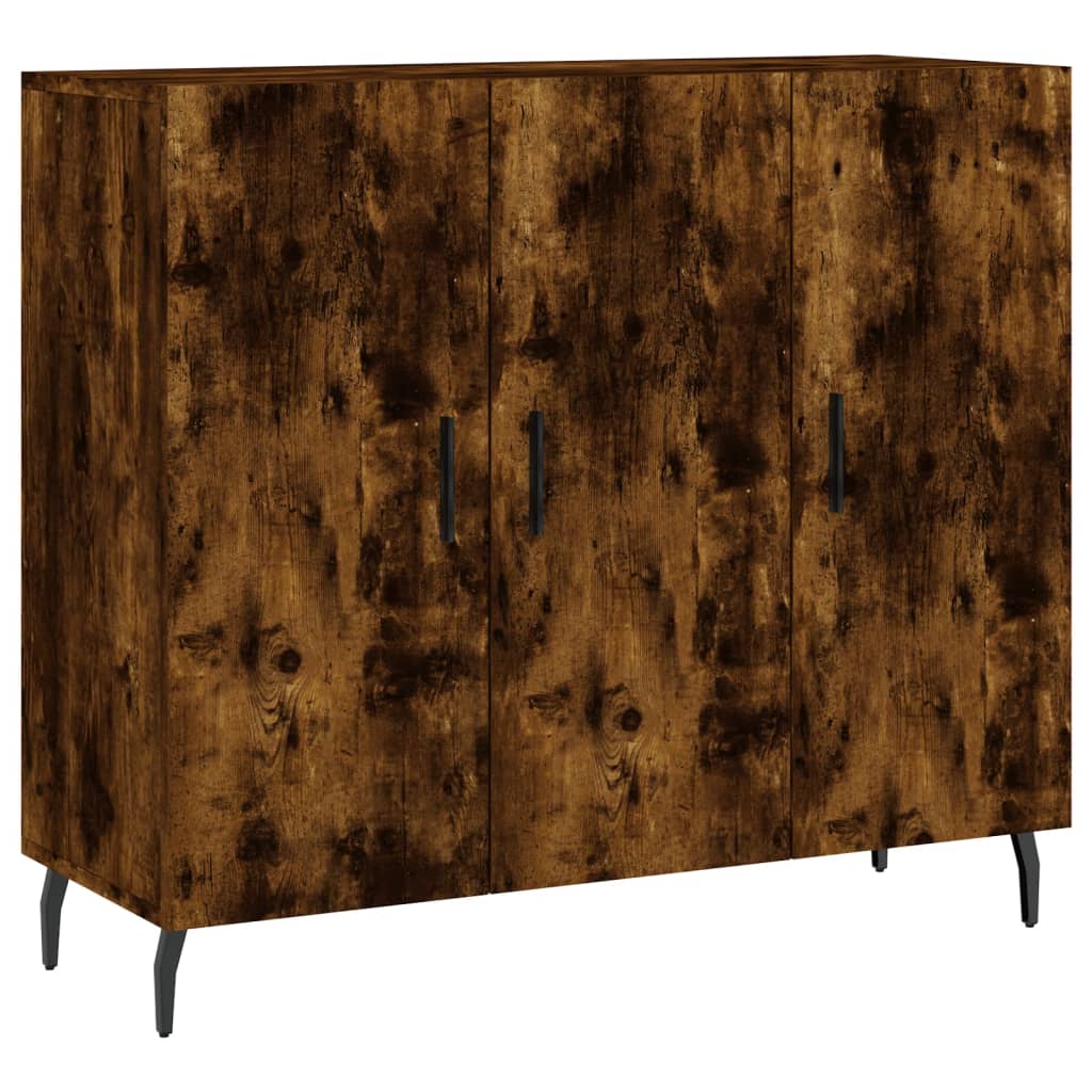 Credenza Rovere Fumo 90x34x80 cm in Legno Multistrato - homemem39