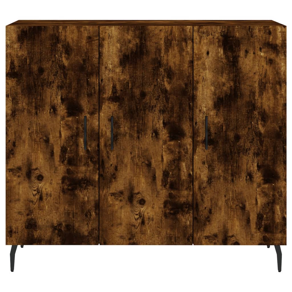 Credenza Rovere Fumo 90x34x80 cm in Legno Multistrato - homemem39