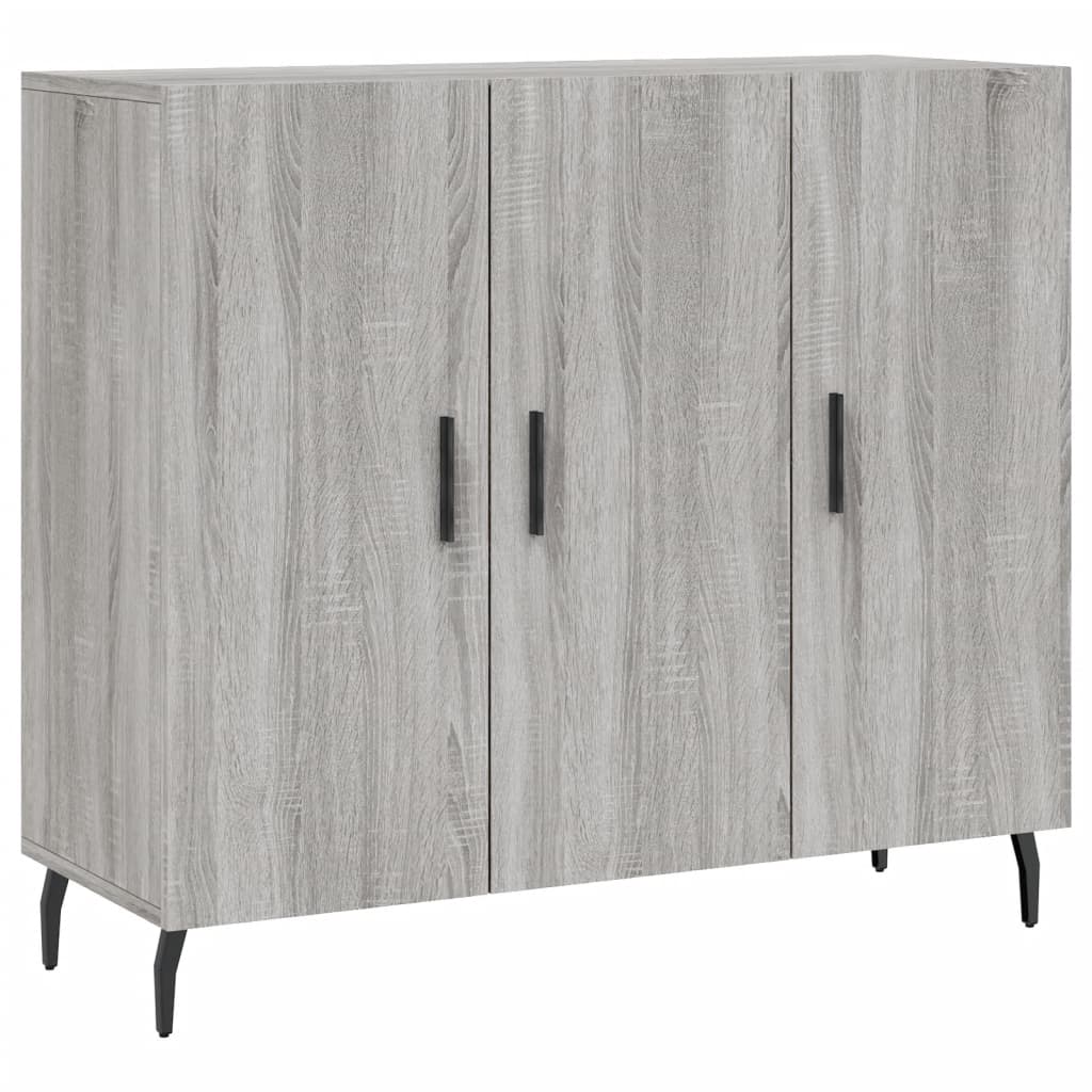 Credenza Grigio Sonoma 90x34x80 cm in Legno Multistrato - homemem39