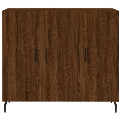 Credenza Rovere Marrone 90x34x80 cm in Legno Multistrato - homemem39