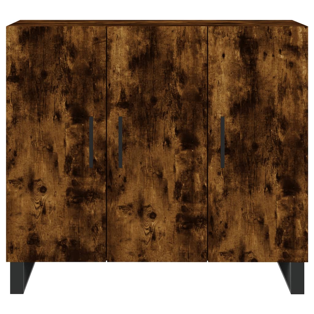 Credenza Rovere Fumo 90x34x80 cm in Legno Multistrato - homemem39