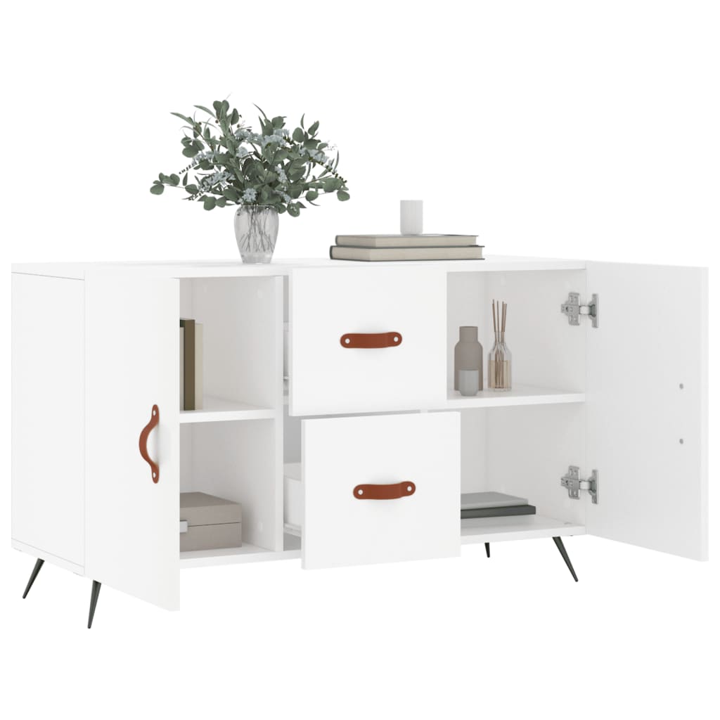 Credenza Bianca 100x36x60 cm in Legno Multistrato - homemem39