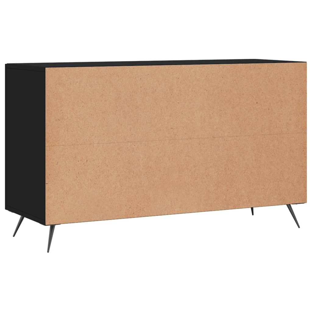 Credenza Nera 100x36x60 cm in Legno Multistrato - homemem39