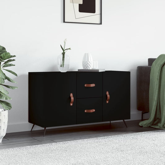 Credenza Nera 100x36x60 cm in Legno Multistrato - homemem39