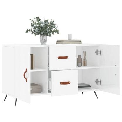 Credenza Bianco Lucido 100x36x60 cm in Legno Multistrato - homemem39