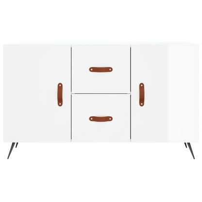 Credenza Bianco Lucido 100x36x60 cm in Legno Multistrato - homemem39