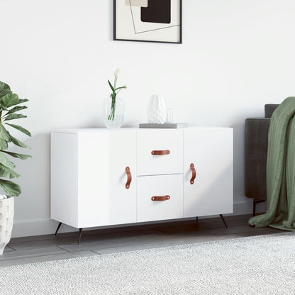 Credenza Bianco Lucido 100x36x60 cm in Legno Multistrato - homemem39