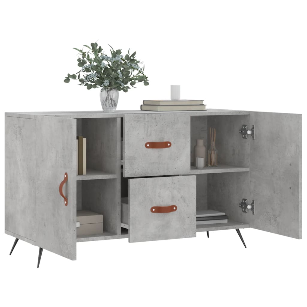 Credenza Grigio Cemento 100x36x60 cm in Legno Multistrato - homemem39