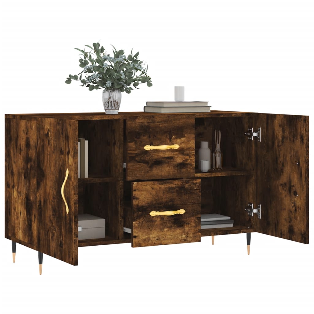 Credenza Rovere Fumo 100x36x60 cm in Legno Multistrato - homemem39