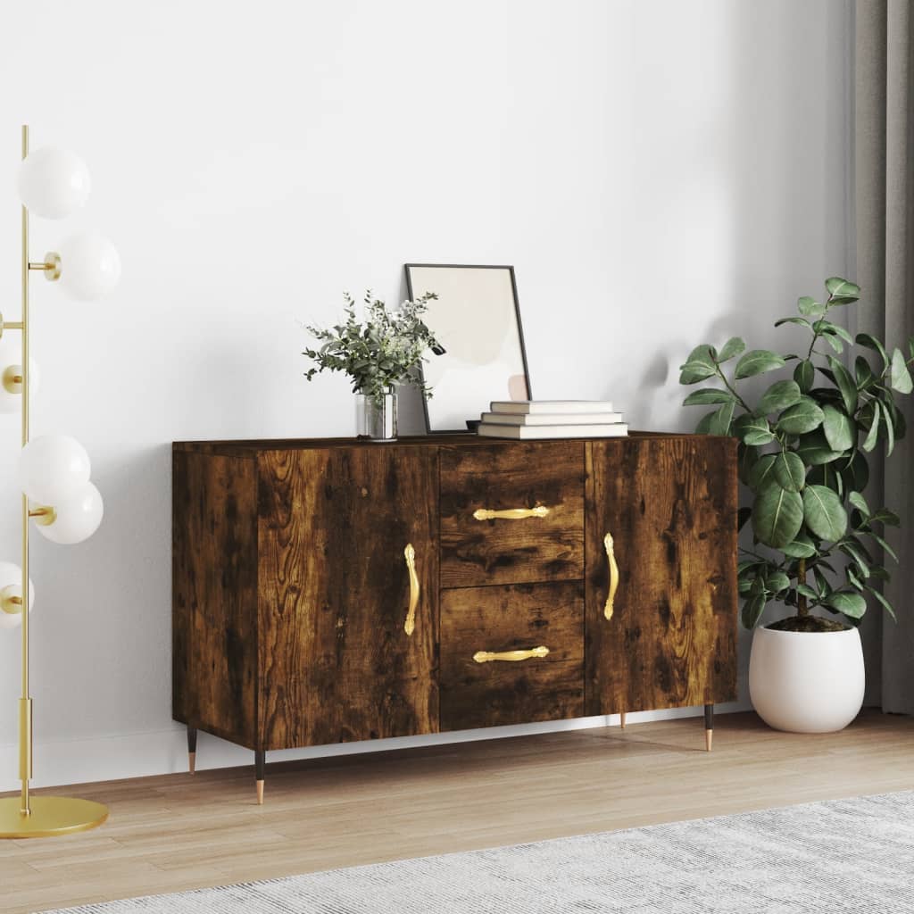 Credenza Rovere Fumo 100x36x60 cm in Legno Multistrato - homemem39