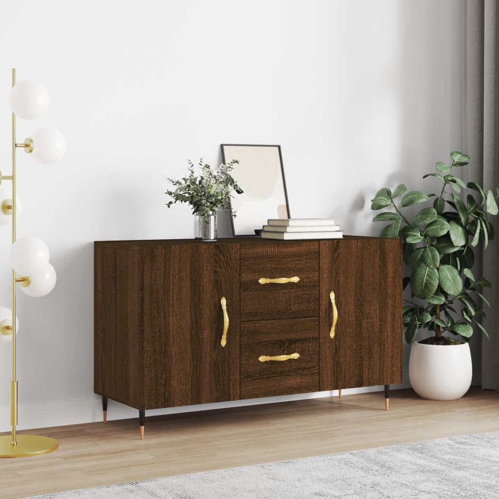 Credenza Rovere Marrone 100x36x60 cm in Legno Multistrato - homemem39