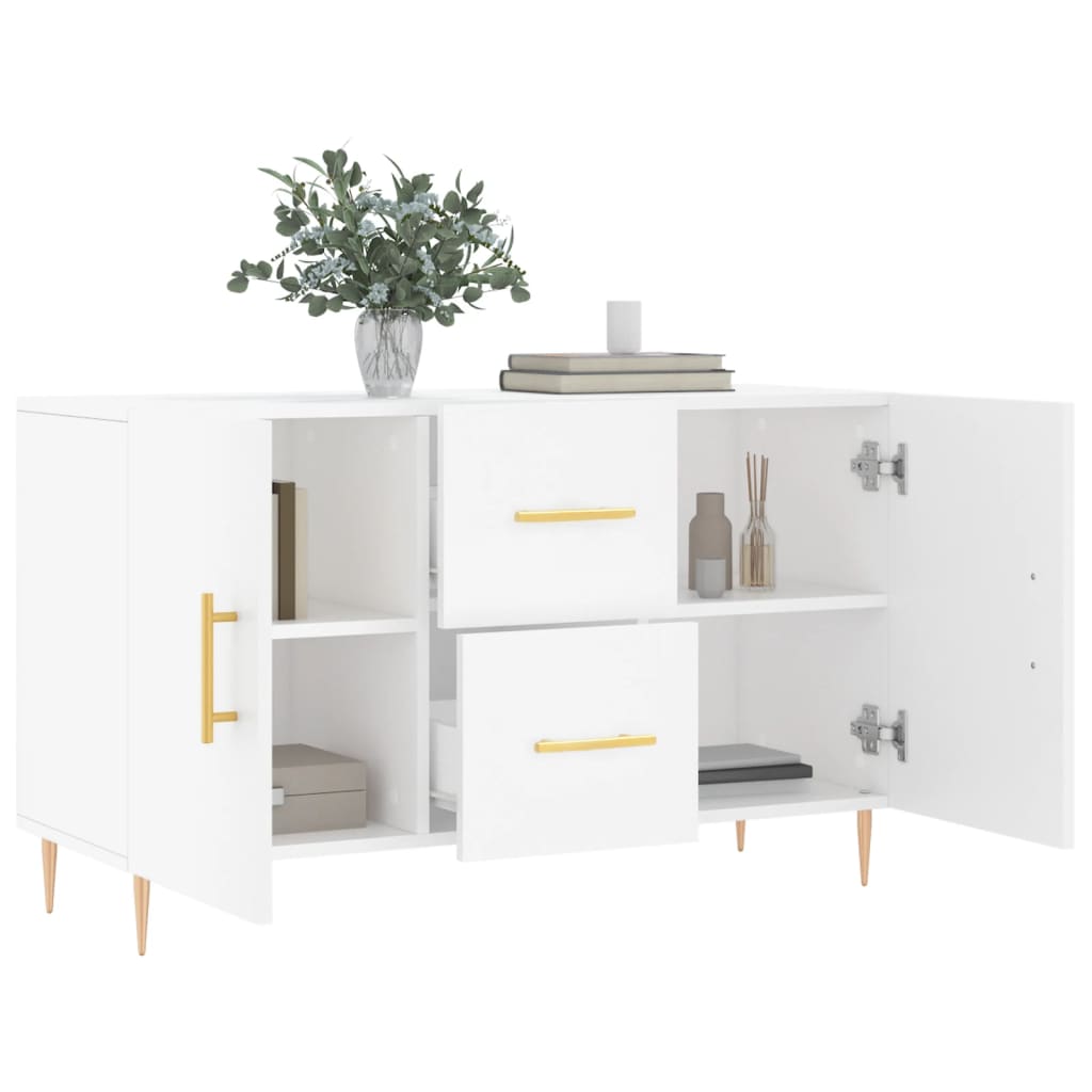 Credenza Bianca 100x36x60 cm in Legno Multistrato - homemem39