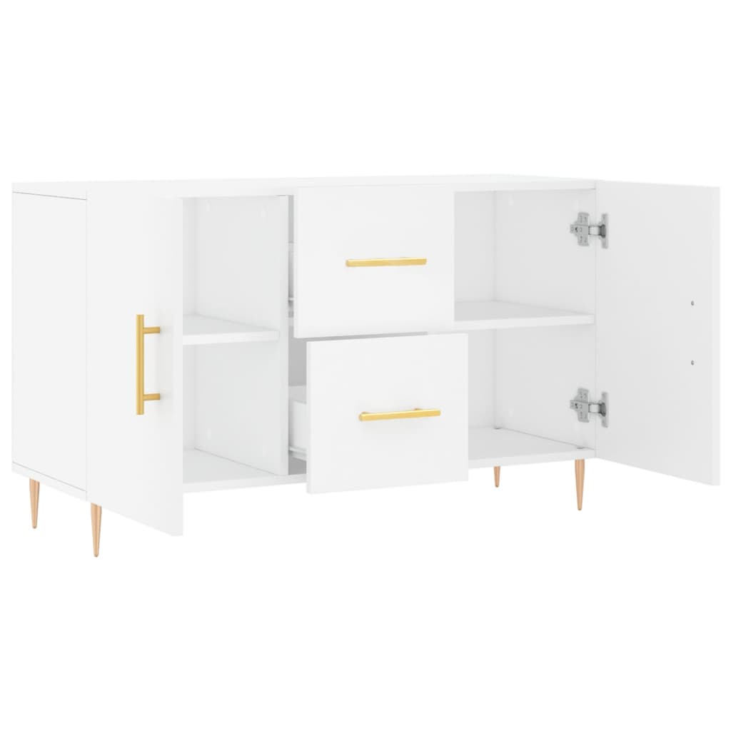 Credenza Bianca 100x36x60 cm in Legno Multistrato - homemem39