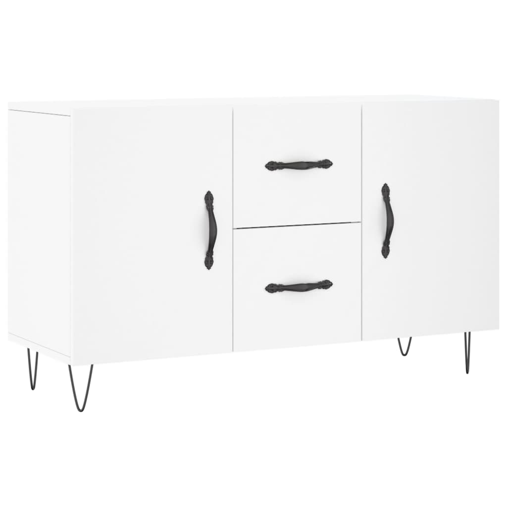 Credenza Bianca 100x36x60 cm in Legno Multistrato - homemem39