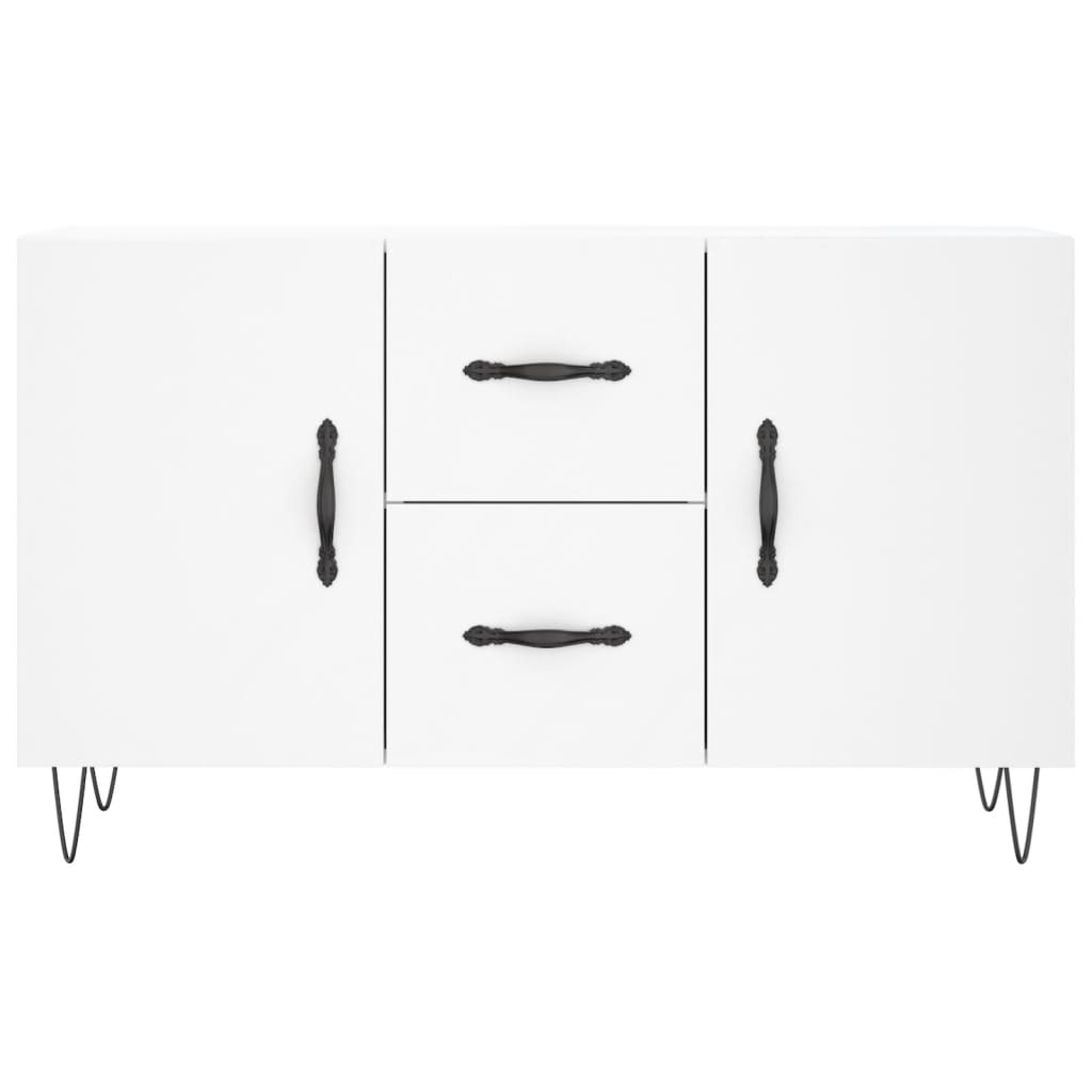 Credenza Bianca 100x36x60 cm in Legno Multistrato - homemem39