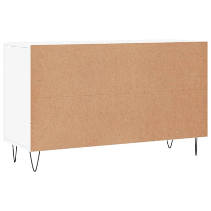 Credenza Bianca 100x36x60 cm in Legno Multistrato - homemem39