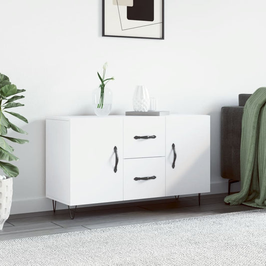 Credenza Bianca 100x36x60 cm in Legno Multistrato - homemem39