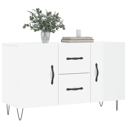 Credenza Bianco Lucido 100x36x60 cm in Legno Multistrato - homemem39