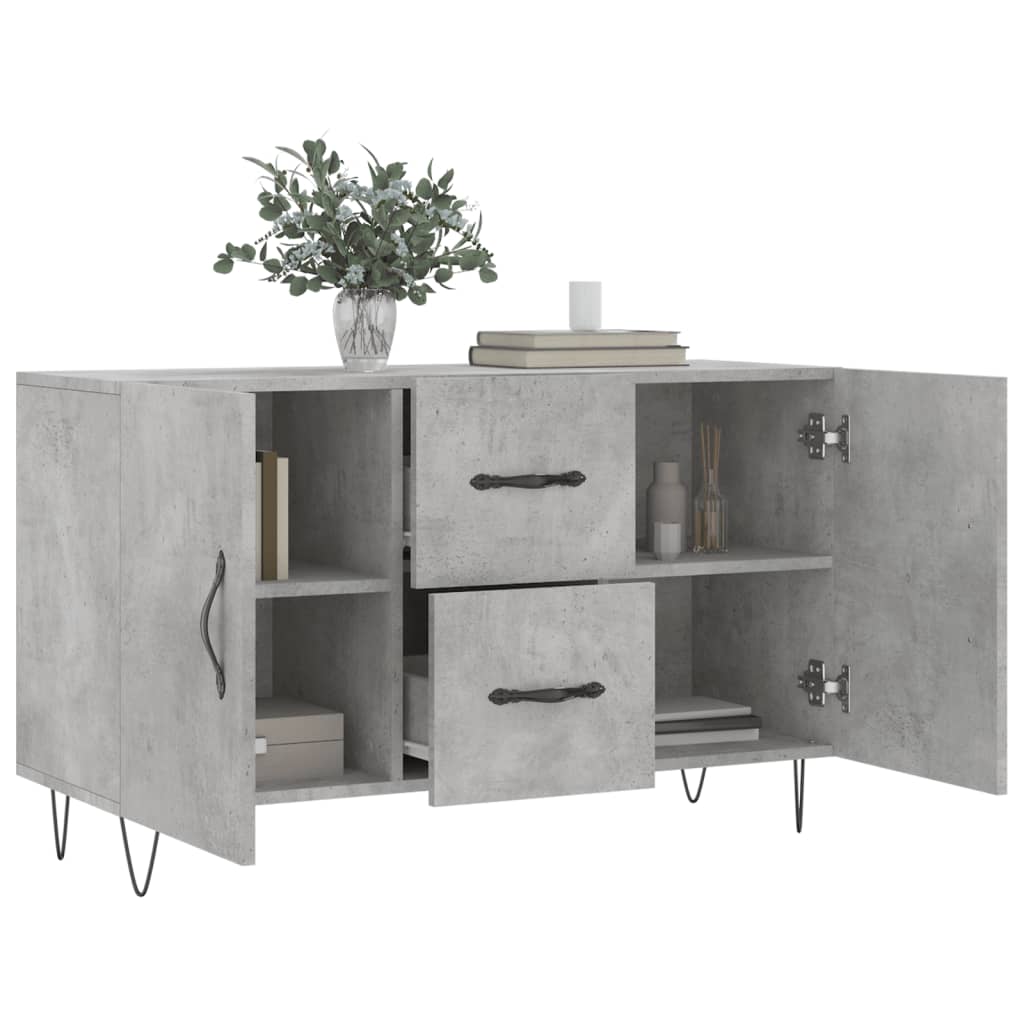 Credenza Grigio Cemento 100x36x60 cm in Legno Multistrato - homemem39