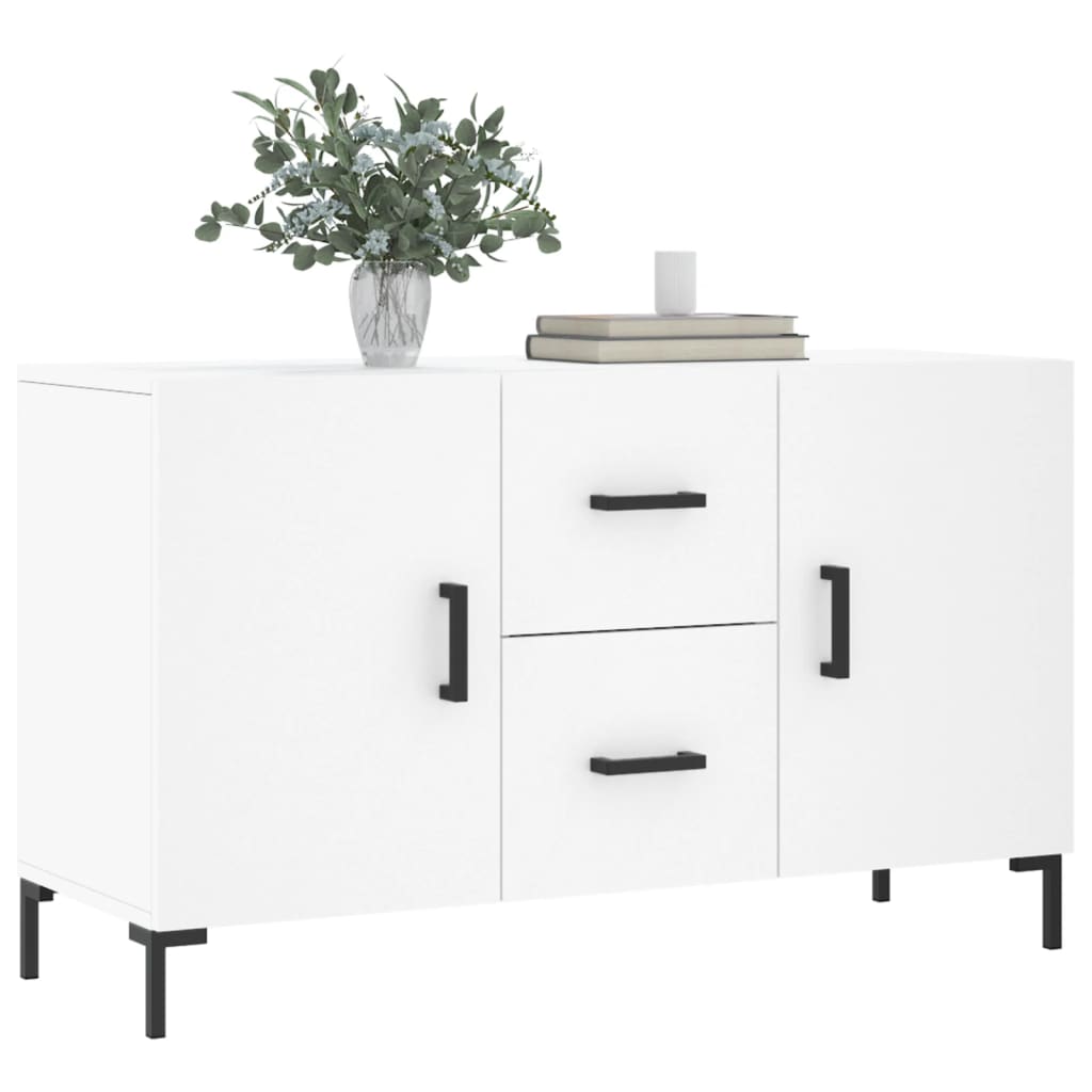 Credenza Bianca 100x36x60 cm in Legno Multistrato - homemem39