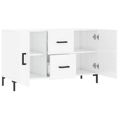 Credenza Bianco Lucido 100x36x60 cm in Legno Multistrato - homemem39