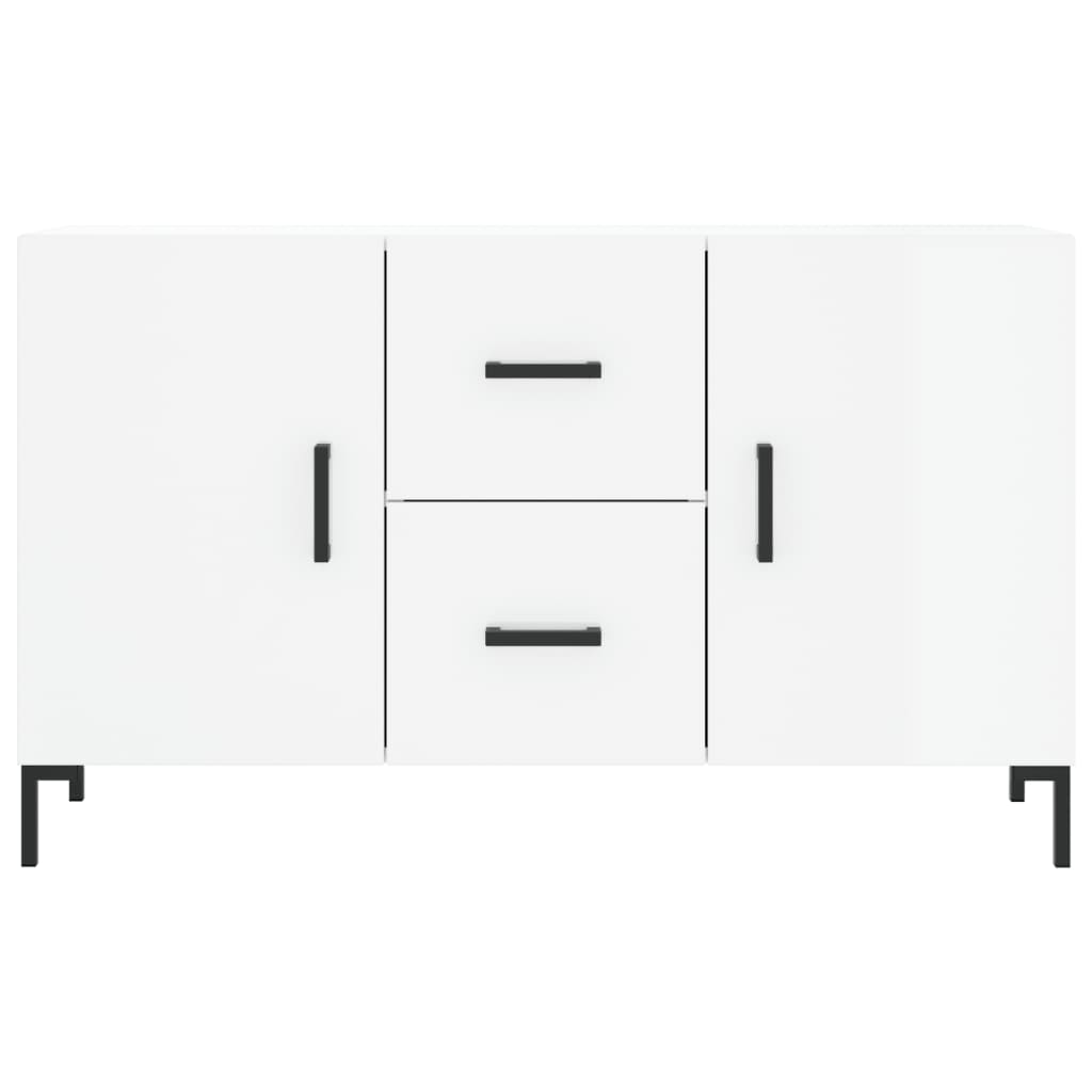 Credenza Bianco Lucido 100x36x60 cm in Legno Multistrato - homemem39