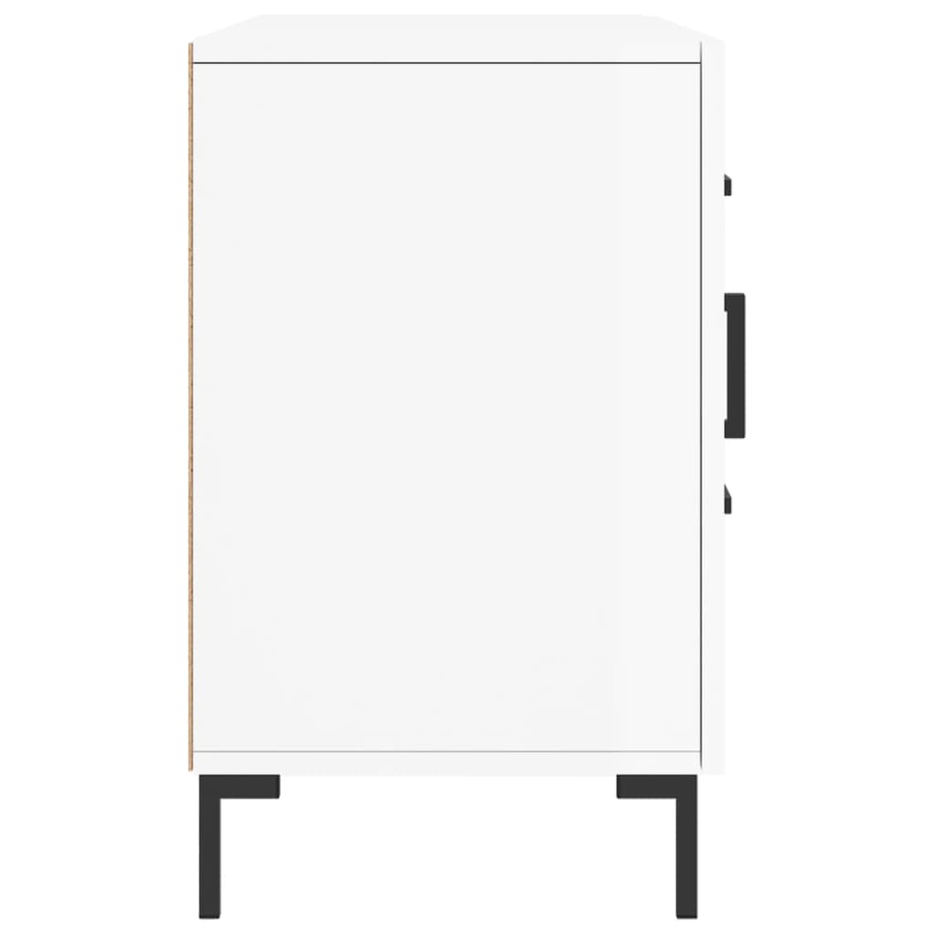 Credenza Bianco Lucido 100x36x60 cm in Legno Multistrato - homemem39