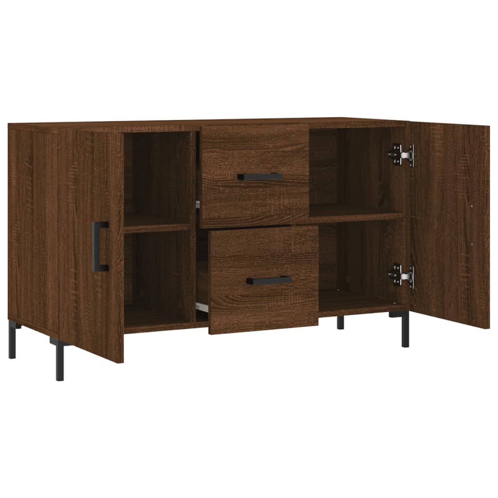 Credenza Rovere Marrone 100x36x60 cm in Legno Multistrato - homemem39